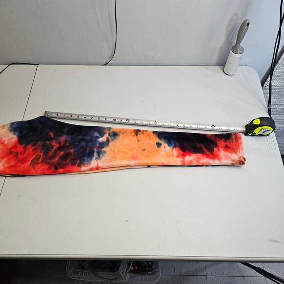 Roma Concept Jumpsuit XL Colorful Tie-dye Velvet Velour Stretchy Hippie Rainbow - Picture 9 of 15